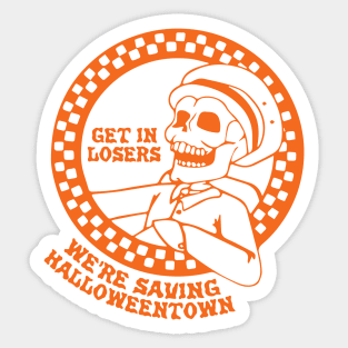 Get In Losers We're Saving HalloweenTown, Car Vinyl Decal, Bumper Sticker